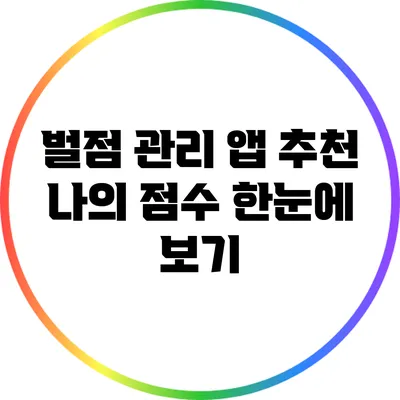 벌점 관리 앱 추천: 나의 점수 한눈에 보기