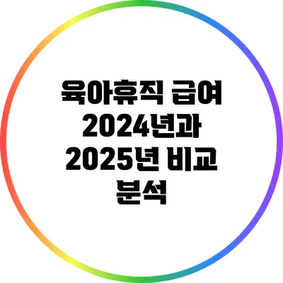 육아휴직 급여 2024년과 2025년 비교 분석