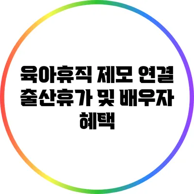 육아휴직 제모 연결: 출산휴가 및 배우자 혜택