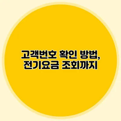 고객번호 확인 방법, 전기요금 조회까지