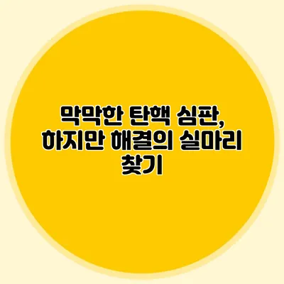 막막한 탄핵 심판, 하지만 해결의 실마리 찾기